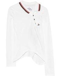 Vivienne Westwood - Orb-Embroidered Asymmetric Polo Shirt - Lyst