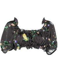 Moschino - Floral-Print Crop Top - Lyst