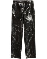 Balenciaga - Straight-leg Glossy Trousers - Lyst