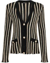 Roberto Cavalli - Cardigan With Laminated Stripes - Lyst