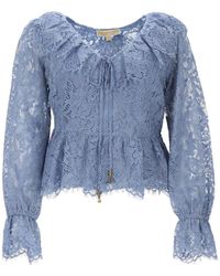 MICHAEL Michael Kors - Lace Ruffled Top - Lyst