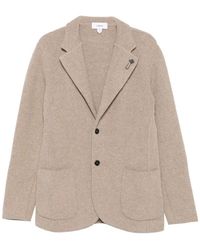 Lardini - Patch-Pockets Buttoned Blazer - Lyst