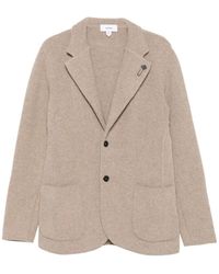 Lardini - Patch-Pockets Buttoned Blazer - Lyst