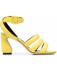 SI ROSSI - Triple-Strap Leather Sandals - Lyst
