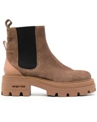 Sergio Rossi - Stiefeletten Mit Eckiger Kappe - Lyst