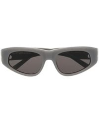 Balenciaga - Logo-Plaque Biker Sunglasses - Lyst