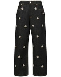 Marni - Vaqueros Con Aplique De Margarita - Lyst