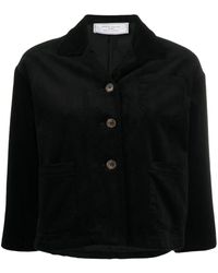Societe Anonyme Cropped Sleeve Corduroy Jacket - Black