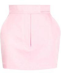 Alex Perry - High-Waisted Satin-Finish Skirt - Lyst