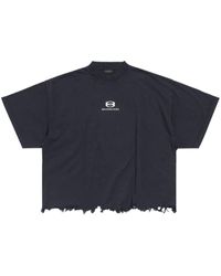 Balenciaga - T-shirt en coton à effet usé - Lyst