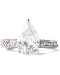Izabel Display - Mega Drop Ring Mit Pavé - Lyst