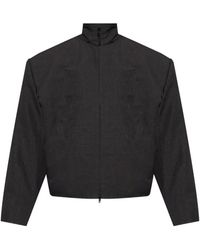 Balenciaga - Padded-Shoulder Zip-Up Jacket - Lyst