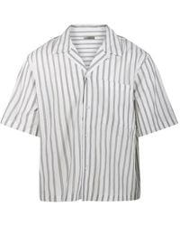 DUNST - Striped Short-Sleeve Shirt - Lyst