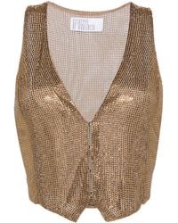 GIUSEPPE DI MORABITO - Crystal-embellished Cropped Gilet - Lyst