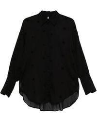 Liviana Conti - Bead-Embellished Semi-Sheer Shirt - Lyst