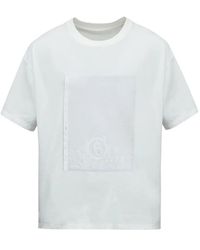 MM6 by Maison Margiela - Graphic-Panelled T-Shirt - Lyst