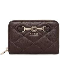 Guess - Frances Quilted Logo-Plaque Wallet - Lyst