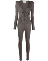 Saint Laurent - Twist Front Wool Jumpsuit - Women's - Viscose/wool - Lyst