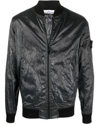 Stone Island - Bomberjacke Mit Logo-Patch - Lyst