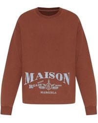 MM6 by Maison Margiela - Logo-Print Sweatshirt - Lyst