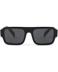 Prada - Logo-Engraved Square-Frame Sunglasses - Lyst