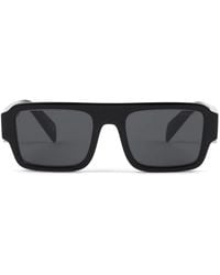 Prada - Gafas de sol con logo grabado y montura cuadrada - Lyst