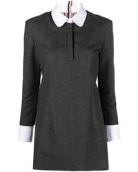 Thom Browne - Virgin Wool Shift Minidress - Lyst