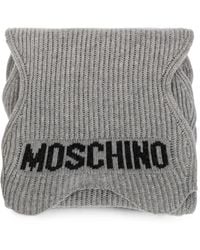 Moschino - Sciarpa Con Logo A Intarsio - Lyst