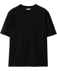 Burberry - T-shirt en coton à col rond - Lyst