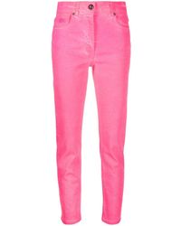 Etro Jeans crop a vita alta - Rosa