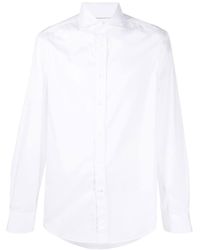Brunello Cucinelli - Spread-collar Long-sleeve Shirt - Lyst