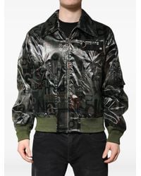 Dolce & Gabbana - Logo-Print Bomber Jacket - Lyst