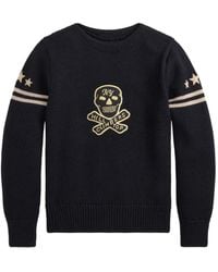 RRL - Skull-Patch Star-Embroidered Sweater - Lyst