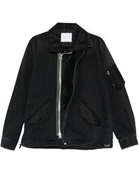 Sacai - Denim And Nylon Jacket - Lyst