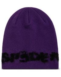 Sp5der - Logo-Intarsia Mohair-Blend Beanie - Lyst