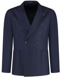 Tagliatore - Virgin Wool-Blend Blazer - Lyst