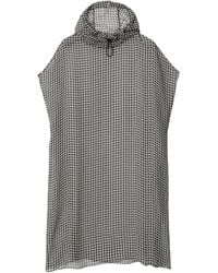 Burberry - Sheer-Seidenkleid Mit Hahnentrittmuster - Lyst