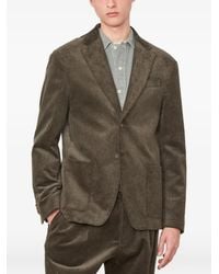 Officine Generale - Michel Ribfluwelen Blazer Met Enkele Rij Knopen - Lyst