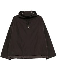 Carven - Pearl-Pendant Funnel-Neck Raincoat - Lyst