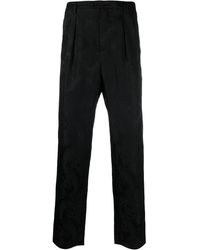 Saint Laurent - Paisley Jacquard Straight Trousers - Lyst