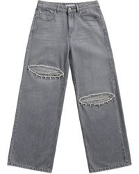 Area - Jeans mit Kristallverzierung - Lyst
