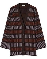 RETORI - Cárdigan Windows Long Con Motivo Geométrico Y Cuello En V - Lyst