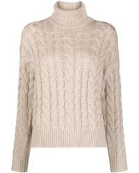 Brunello Cucinelli - Cashmere And Silk Blend Turtleneck Sweater - Lyst