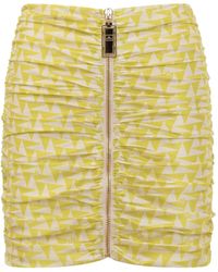 Elisabetta Franchi - Geometric-Pattern Mini Skirt - Lyst