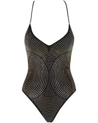 Pin-Up Stars - Rhinestone-Embellished Crossover-Strap Swimsuit - Lyst