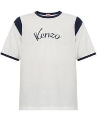 KENZO - Varsity Cotton T-Shirt - Lyst