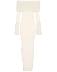 Jean Paul Gaultier - Vestido de canalé con ribete de pelo artificial - Lyst