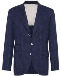 Brunello Cucinelli - Striped Blazer - Lyst