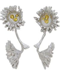 Marni - Crystal-embellished Flower Drop Earrings - Lyst