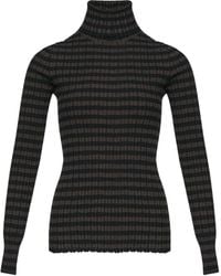 MM6 by Maison Margiela - Ribbed Knit Turtleneck T-Shirt - Lyst